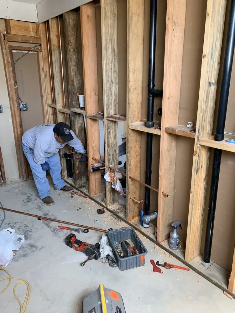 Commercial rough-in plumbing for Gas Line Repair in Great Lakes